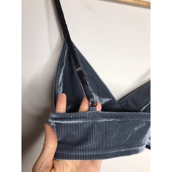 Victoria's Secret Blue Corduroy Style Small Bra Bralette - Picture 6 of 6